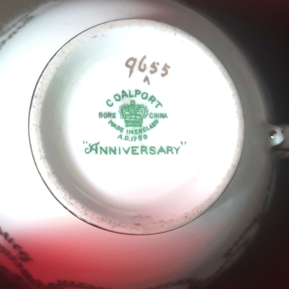 Vintage Coalport ANNIVERSARY cup & saucer - Picture 3 of 3